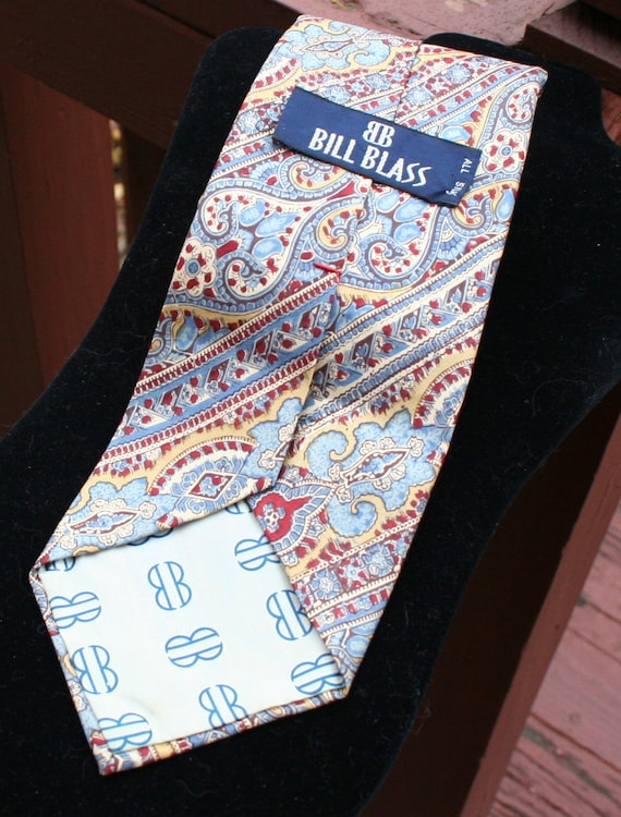 Bill Blass Tie Vintage Silk 1970s - image 3