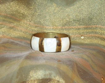 Brass Bracelet Mother of Pearl