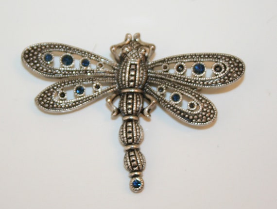 Dragonfly Brooch Pin Pot Metal - image 6