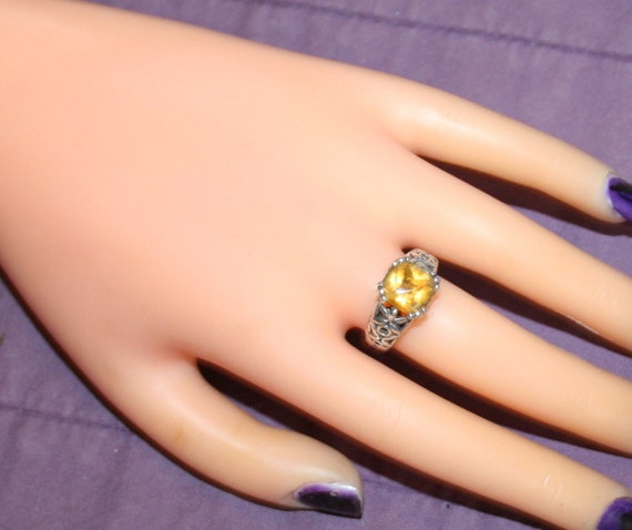 Citrine Ring 925 Indonesia Silver - image 1