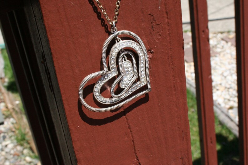 Heart Necklace Silver Chain image 6