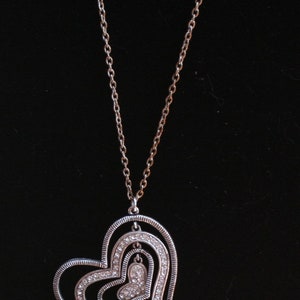 Heart Necklace Silver Chain image 3