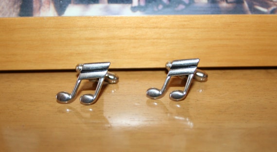 Musical Note Cuff Links - image 1