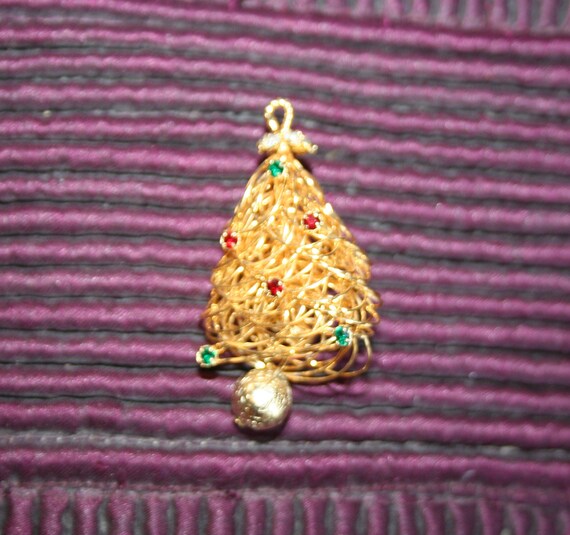 Christmas Tree and Angel Brooch Pin Set - image 3