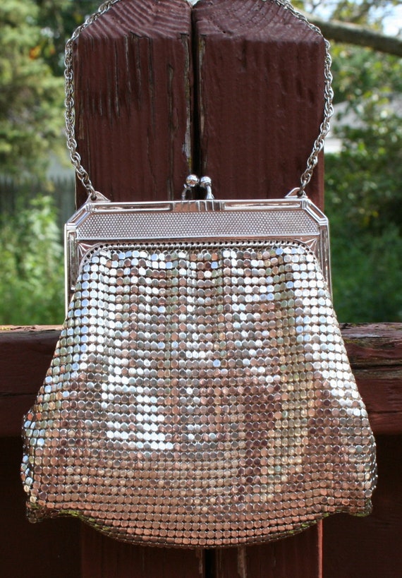 Whiting Davis Bridesmaid Purse Silver 1940s