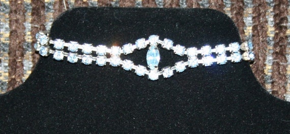 Rhinestone Bracelet Baby Blue Color - image 1