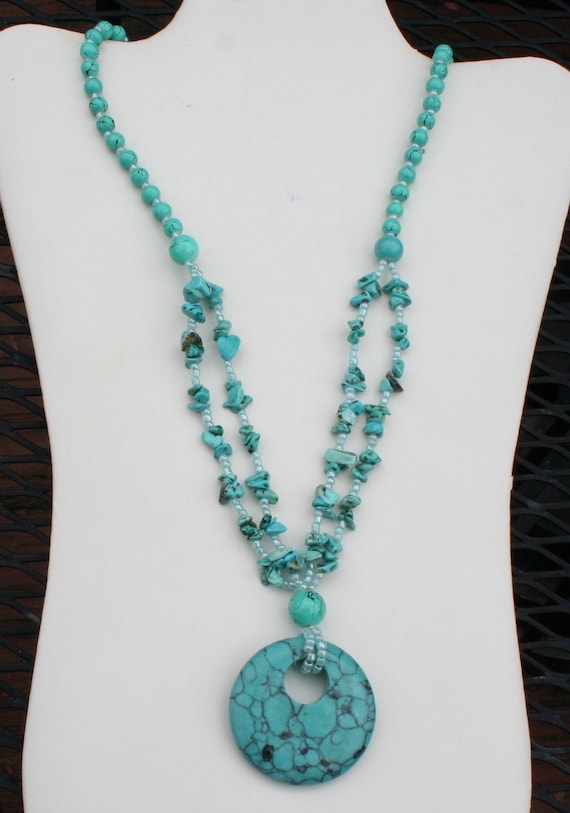 Turquoise Howlite Necklace