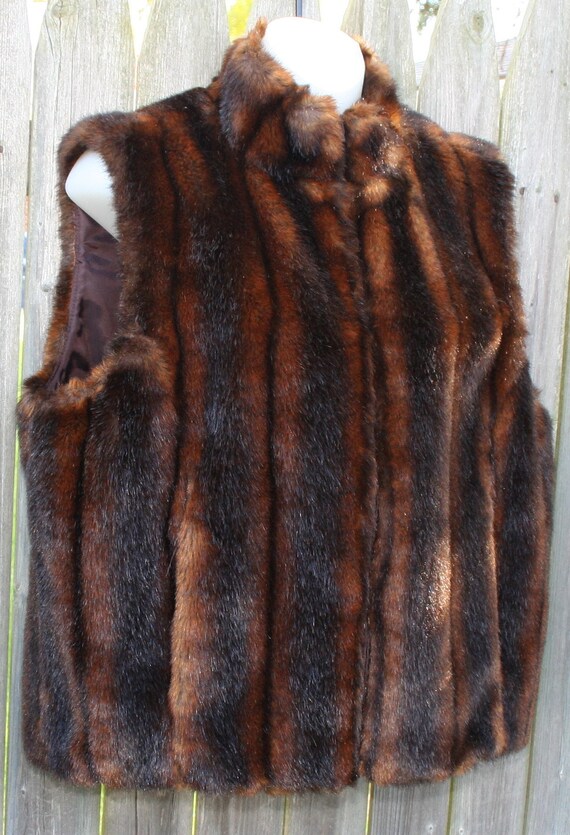 Faux Fur Vest Jacket Jones New York - Etsy