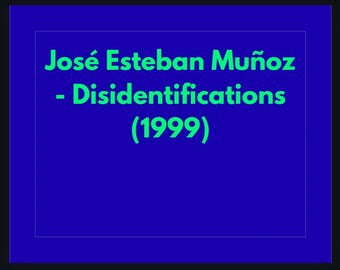 Studiegids desidentificaties van Jose Esteban Munoz: analyse van queertheorie (pdf-download)