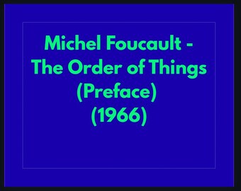 Michel Foucault The Order of Things Voorwoord 1966 Studiegids Episteme-analyse digitale download pdf