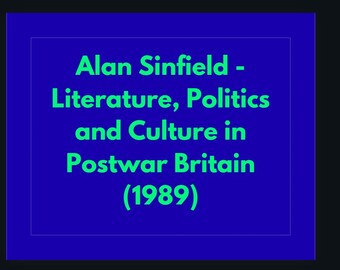 Alan Sinfield-analyse cultureel materialisme: studiegids naoorlogs Groot-Brittannië (pdf-download)