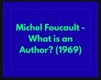 Foucault: wat is een auteur? Studiegids (pdf-download)