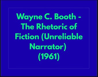 Wayne C Booth's retoriek over fictie, studiegids onbetrouwbare verteller (pdf-download)