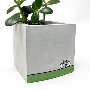 Concrete Planter, Cube, Square, Bike Planter, Concrete Succulent Planter, Cement Planter, Modern Concrete Planter, Small Concrete Pot