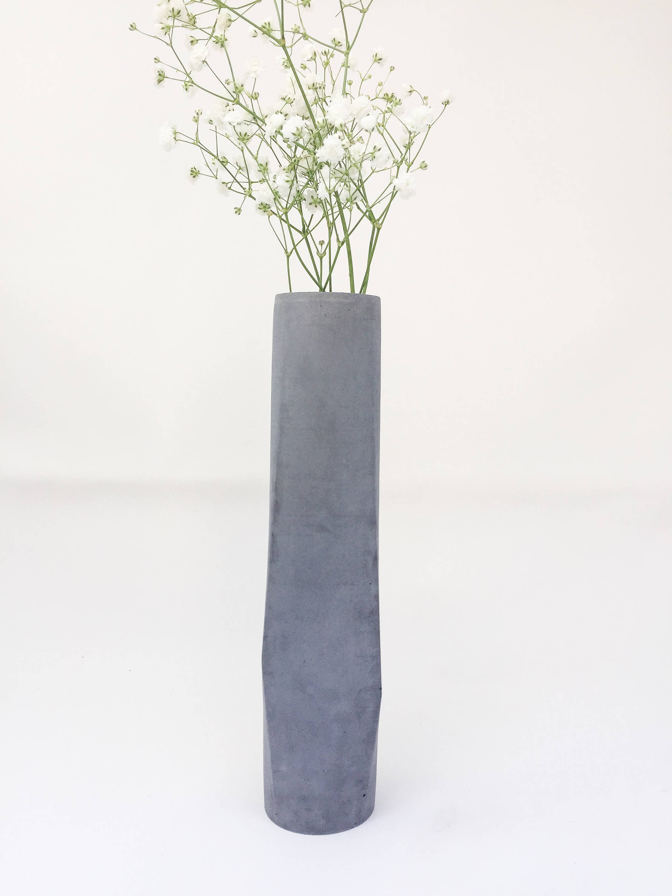 コンクリート製植木鉢、幾何学模様のセメント、花瓶、ミニポット
