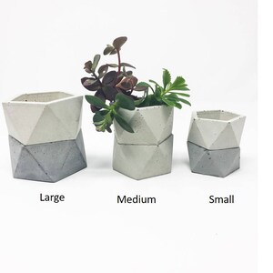 Concrete planter reeks, Concrete Pot, Sappige Planter, Moderne Planter, Concrete pot, De pot van de luchtplant, De pot van de cactus, Potten voor installaties