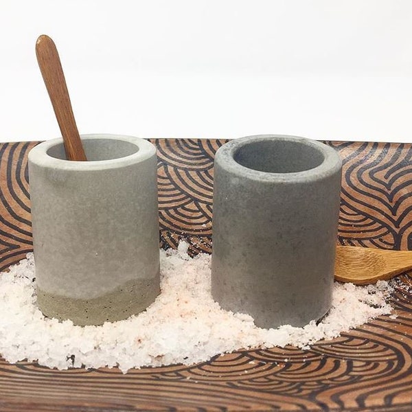 Concrete Salt and Pepper Cellar, Gift under 30, Wedding Gift, Housewarming Gift, Functional Art