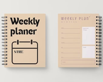 Weekly Planner Printable | Printable Weekly Planner | Minimalist Weekly Planner | Digital Planner in 4 Colors | PDF Download