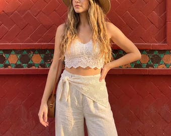 Padrão de bandana de crochê boho – lenço triangular de renda para animais de estimação e mulheres