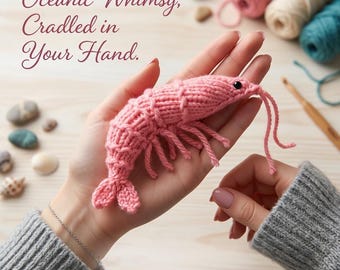 Padrão de crochê de camarão | Amigurumi em PDF | [Download instantâneo em PDF]