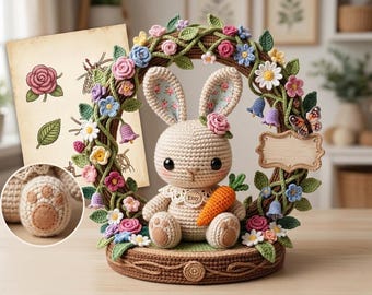 Amigurumi Coelho da Primavera - Padrão de Crochê Sem Costura | Brinquedo de Pelúcia (Padrão em PDF em Inglês)