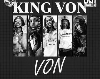 Arquivo PNG da camiseta King Von (Download Digital)