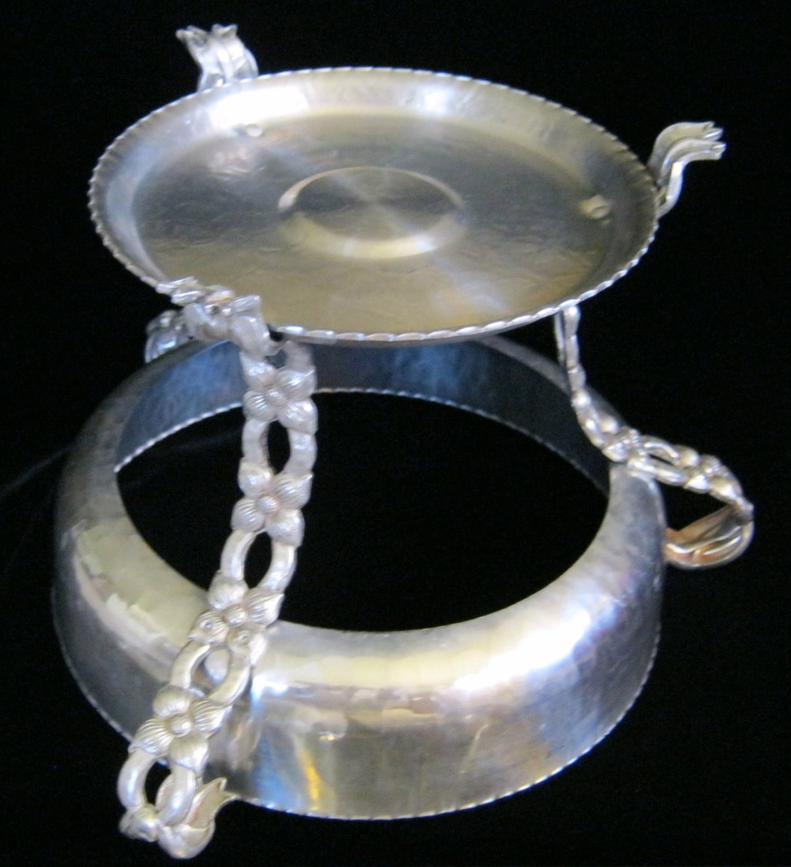 Hammered Aluminum CHAFING DISH with Pyrex Bowl Etsy