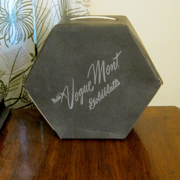 Mid Century Retro Model By VOGUE Mont Goldblatts Hexagon HAT BOX