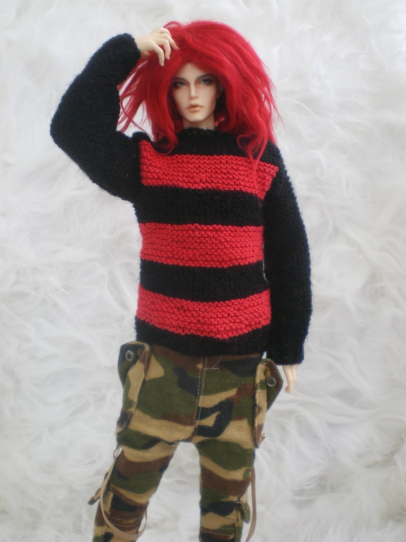 Freddy Krueger knitted sweater for MSD Minifee sized Ball | Etsy