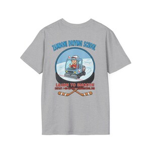 Zamboni Fahrschule T-Shirt | Hockey-Thema-T-Stück Bild 13