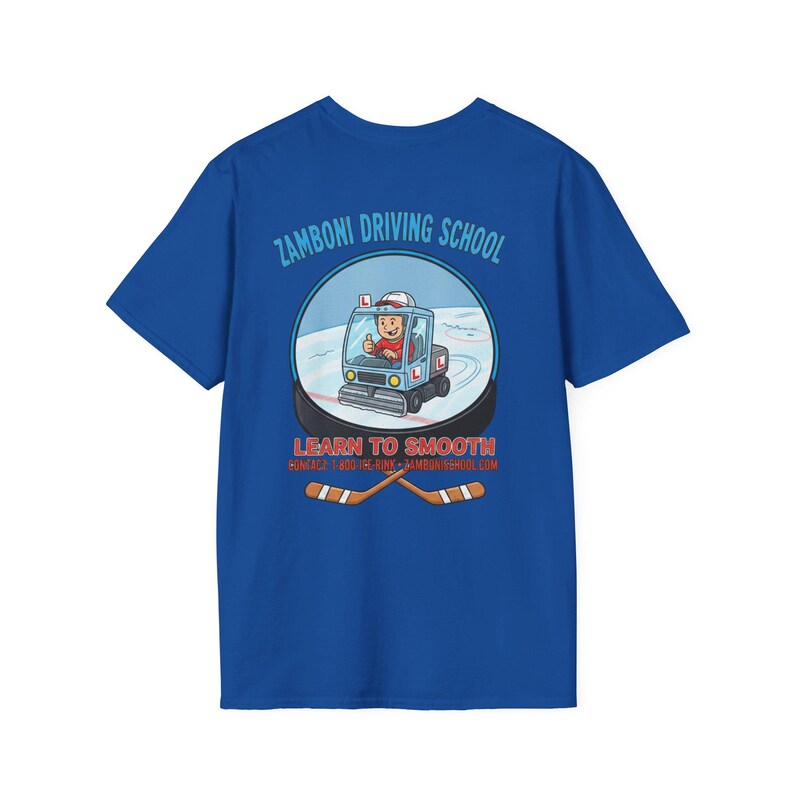 Zamboni Fahrschule T-Shirt | Hockey-Thema-T-Stück Bild 9