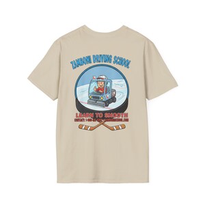 Zamboni Fahrschule T-Shirt | Hockey-Thema-T-Stück Bild 5