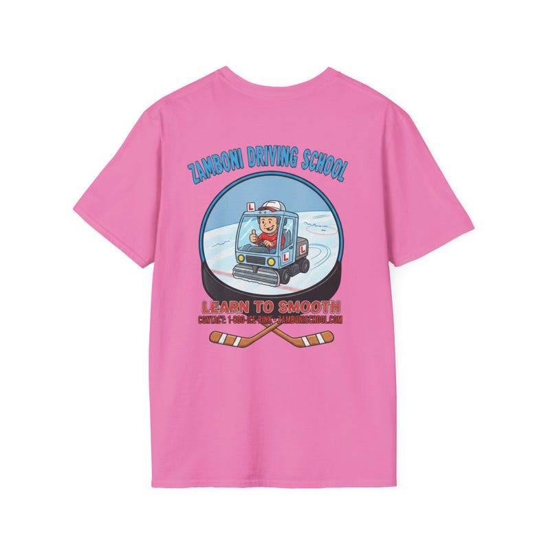 Zamboni Fahrschule T-Shirt | Hockey-Thema-T-Stück Bild 11