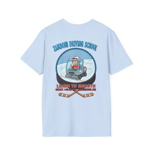 Zamboni Fahrschule T-Shirt | Hockey-Thema-T-Stück Bild 7