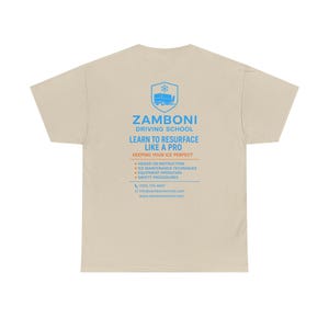 Zamboni Driving School Tee | Learn to Resurface Like a Pro, Ice Rink Shirt image 4