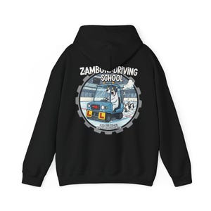 Zamboni Driving School Hoodie | Ice Rink Cartoon Zamboni Crew image 3