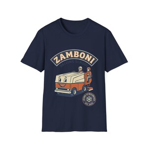 Zamboni Fahrschule T-Shirt | Retro Ice Arena Fahrzeug Grafik Bild 3