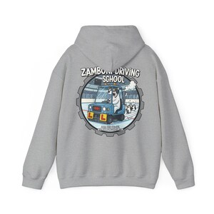 Zamboni Driving School Hoodie | Ice Rink Cartoon Zamboni Crew image 4