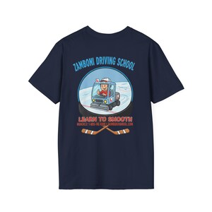 Zamboni Fahrschule T-Shirt | Hockey-Thema-T-Stück Bild 10