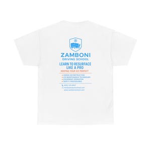 Zamboni Driving School Tee | Learn to Resurface Like a Pro, Ice Rink Shirt image 2