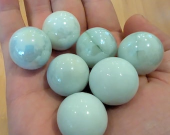 Large White Vintage Marbles  Milk Glass, Translucent Swirl & Opalescent Variants  Antique and Mid Century collector Marbles
