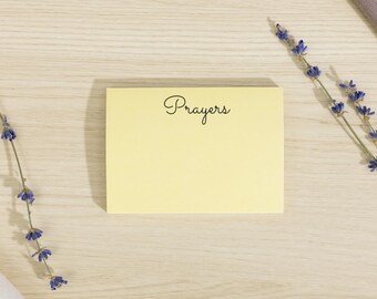 Yellow Prayer Notepad – Christian Desk Essentials, Bible Journaling Supplies