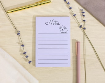 Purple Lamb Daily Notepad – 4x6” Lined Notepad, 50 Tear-Off Sticky Planning Pages