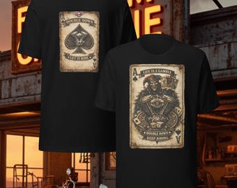 Motorcycle T-Shirt Life is a gamble/keep Riding Unisex t-shirt