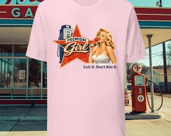 Girl Biker T-Shirt: Sassy Lick It Don't Bite It Unisex Tee