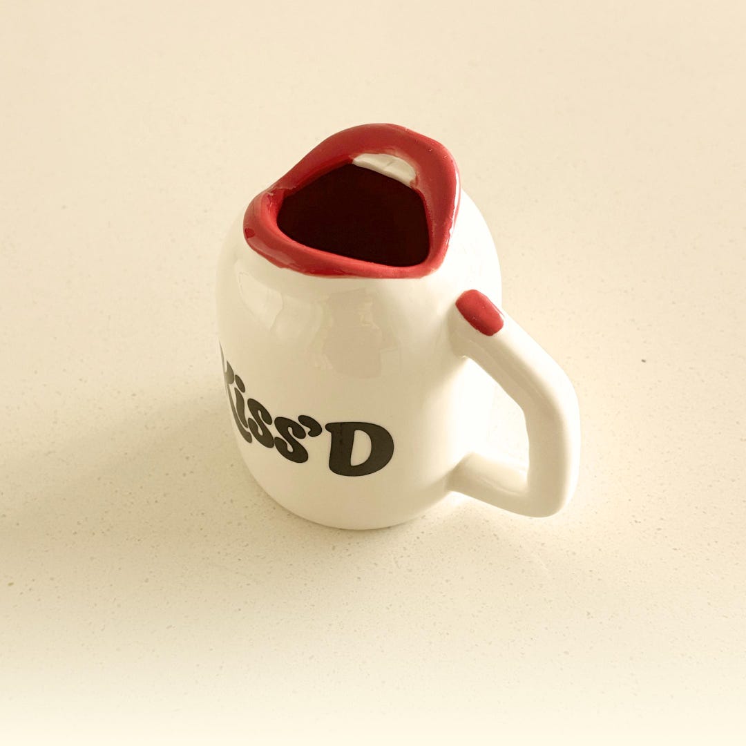 Kiss'd Lip Mug — Handmade Ceramic Mouth-shaped Mug - Etsy