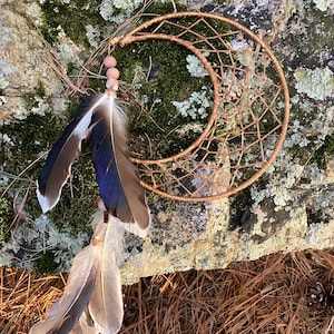 Simple Crescent moon Duck Feather Dreamcatcher