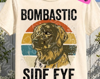 Bombastic Side Eye Labrador Dog PNG, Funny Labrador Meme Shirt Design, Retro Dog Lover Gift, Viral Puppy Sublimation File
