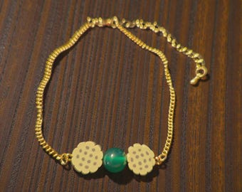 It's Cookie Time - Cookie Lover's Green and Golden Bracelet