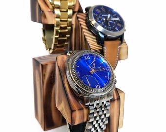 Wood Watch Stand 3 Tier, Men's, Handmade